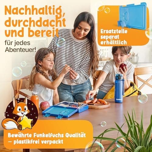 Kinder Brotdose Mondschein – Lila Fächer – 800ml – Schule & Kindergarten - BPA frei  
Kinder Brotdose Mondschein – Lila