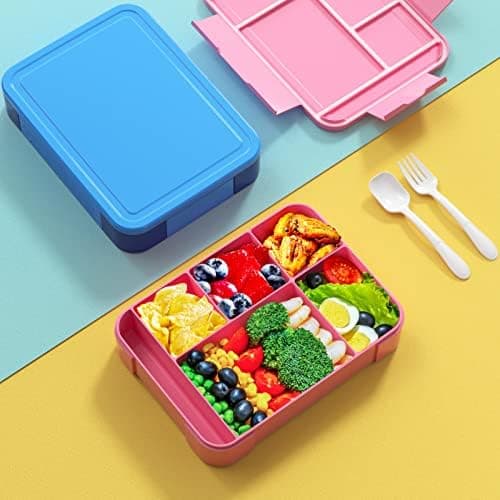 WayEee Brotdose Kinder 1330ml Auslaufsicher für Kindergarten & Schule (Blau)