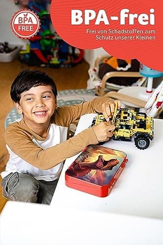Jarlson® Brotdose Kinder mit Fächern - TONI Lunchbox - Auslaufdurchfall-Sicher – Jausenbox für Kindergarten und Schule -