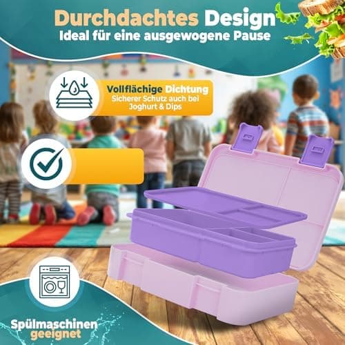 Kinder Brotdose mit Fächern Auslaufsicher & BPA frei
| Vesperbox Kinder Bento Box mit Fächern
| Frühstücksbox Kinder Br