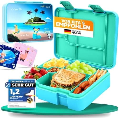 Kinder Brotdose mit Fächern Auslaufsicher & BPA frei
| Vesperbox Kinder Bento Box mit Fächern
| Frühstücksbox Kinder Br