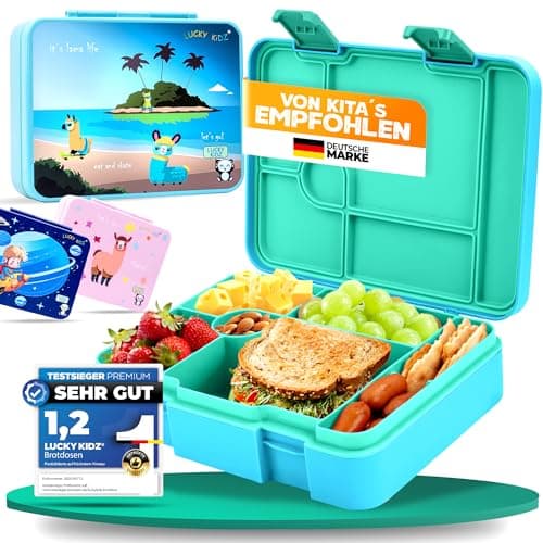 Kinder Brotdose mit Fächern Auslaufsicher & BPA frei
| Vesperbox Kinder Bento Box mit Fächern
| Frühstücksbox Kinder Br
