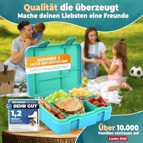 Kinder Brotdose mit Fächern Auslaufsicher & BPA frei
| Vesperbox Kinder Bento Box mit Fächern
| Frühstücksbox Kinder Br