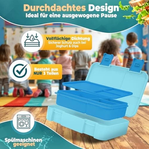 Kinder Brotdose mit Fächern Auslaufsicher & BPA frei
| Vesperbox Kinder Bento Box mit Fächern
| Frühstücksbox Kinder Br