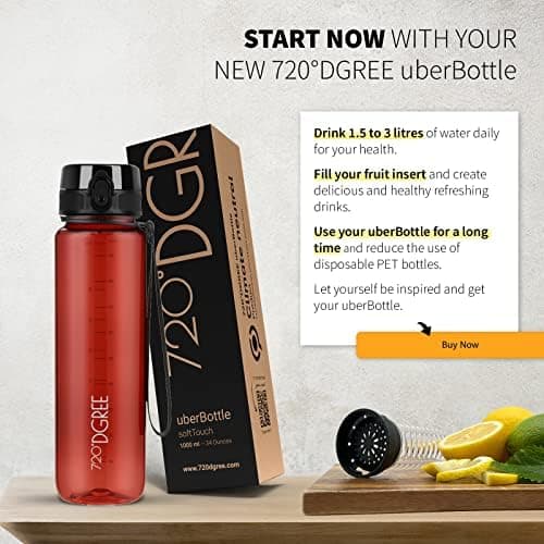 720°DGREE uberBottle Trinkflasche SoftTouch 500ml - Auslaufsicher, BPA-Frei - für Sport und Outdoor-Aktivitäten - Climat