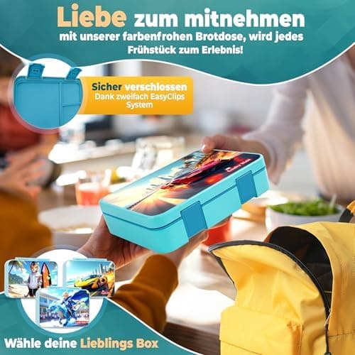 Kinder Brotdose mit Fächern Auslaufsicher & BPA frei
| Vesperbox Kinder Bento Box mit Fächern
| Frühstücksbox Kinder Br