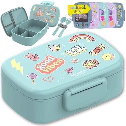 Bearfoot Brotdose Kinder BPAfrei mit Fächern Lunchbox für Mädchen & Jungen