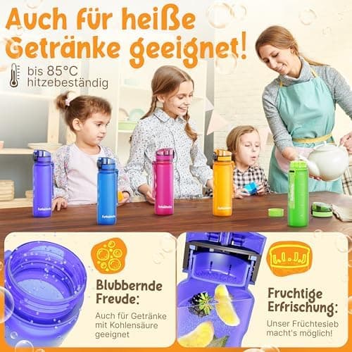Nur für Funkelfuchs Trinkflaschen passende Ersatzdeckel 500ml (grün) - Luxus Design und Dauerhaftigkeit