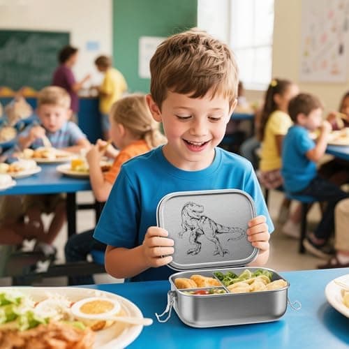 REKITA Edelstahl Brotdose Kind er mit Fächern - Personalisierte Lunchbox für Schule, Ausflüge und Jausen, 850ML Vesperdo