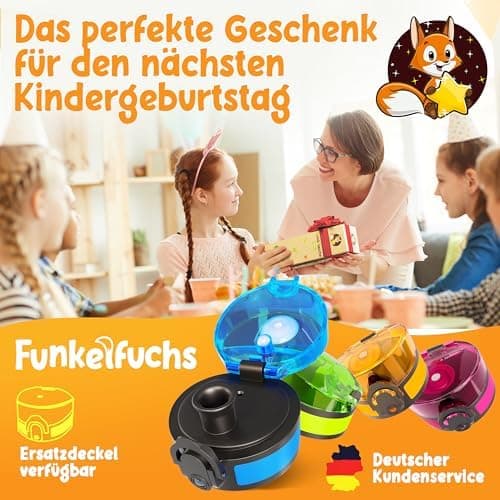 Nur für Funkelfuchs Trinkflaschen passende Ersatzdeckel 500ml (grün) - Luxus Design und Dauerhaftigkeit