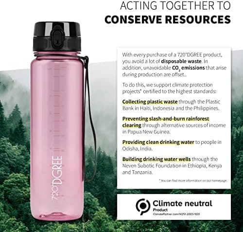 720°DGREE uberBottle Trinkflasche SoftTouch 500ml - Auslaufsicher, BPA-Frei - für Sport und Outdoor-Aktivitäten - Climat