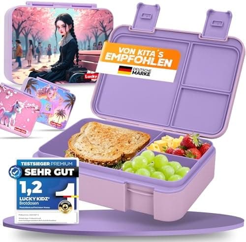 Kinder Brotdose mit Fächern Auslaufsicher & BPA frei
| Vesperbox Kinder Bento Box mit Fächern
| Frühstücksbox Kinder Br