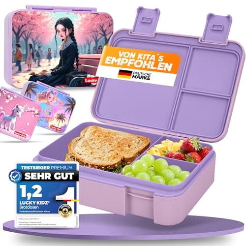 Kinder Brotdose mit Fächern Auslaufsicher & BPA frei
| Vesperbox Kinder Bento Box mit Fächern
| Frühstücksbox Kinder Br