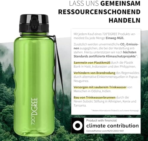 720°DGREE uberBottle Trinkflasche SoftTouch 500ml - Auslaufsicher, BPA-Frei - für Sport und Outdoor-Aktivitäten - Climat