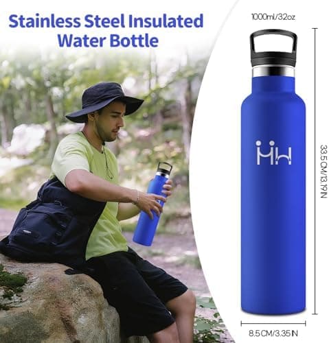HoneyHolly Edelstahl Trinkflasche 500ML Kinder BPA-Frei Isoliert Thermoflasche