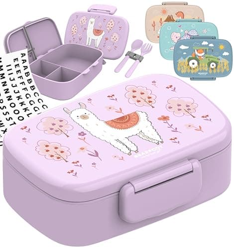 Bearfoot Brotdose Kinder BPAfrei mit Fächern Lunchbox für Mädchen & Jungen