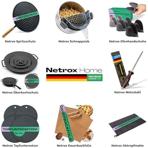 NetroxHome - Überkochschutz Topfdeckel - Spülmaschinenfest - Überlaufschutz für Töpfe Ø 15-25 cm - Pfannen_SPRitzschutz