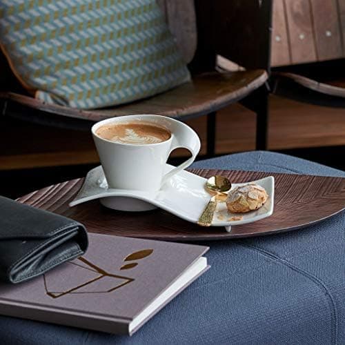Villeroy & Boch Newwave Caffè Geschirr - Weiß, Premium Porzellan, Spülmaschinenfest, Mikrowellensicher, 300 ML Heißgeträ
