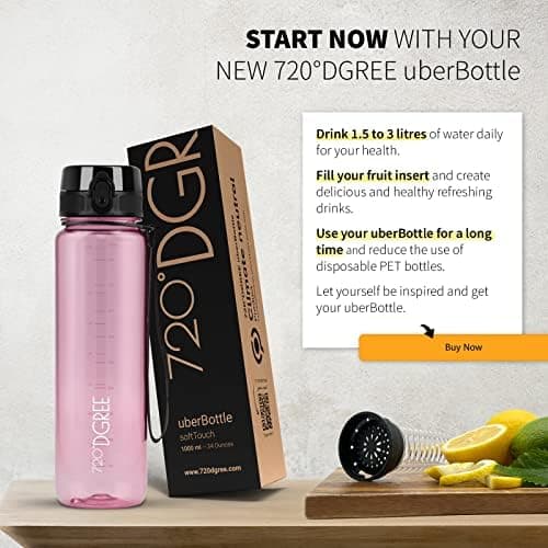 720°DGREE uberBottle Trinkflasche SoftTouch 500ml - Auslaufsicher, BPA-Frei - für Sport und Outdoor-Aktivitäten - Climat