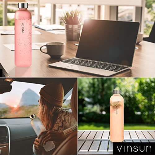 VINSUN Trinkflasche 1000ml - auslaufsicher, BPA frei, Tritan - Leichte Wasserflasche für Sport und Outdoor activities -