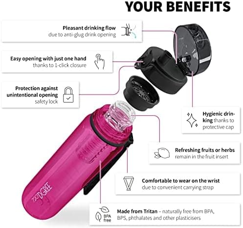 720°DGREE uberBottle Trinkflasche SoftTouch 500ml - Auslaufsicher, BPA-Frei - für Sport und Outdoor-Aktivitäten - Climat