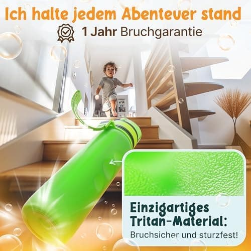 Nur für Funkelfuchs Trinkflaschen passende Ersatzdeckel 500ml (grün) - Luxus Design und Dauerhaftigkeit