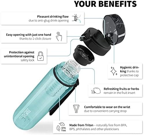 720°DGREE uberBottle Trinkflasche SoftTouch 500ml - Auslaufsicher, BPA-Frei - für Sport und Outdoor-Aktivitäten - Climat