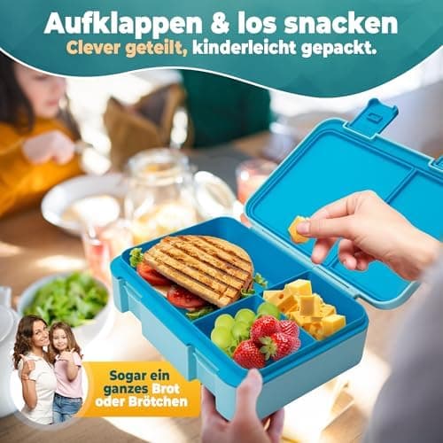 Kinder Brotdose mit Fächern Auslaufsicher & BPA frei
| Vesperbox Kinder Bento Box mit Fächern
| Frühstücksbox Kinder Br