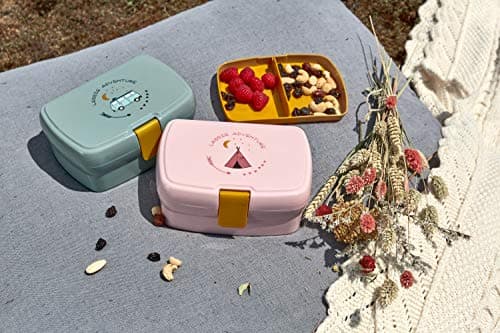 LÄSSIG Kinder Lunchbox Brotdose mit herausnehmbarer Unterteilung BPA-frei rosa  
LÄSSIG Kinder Lunchbox Adventure Tipi,