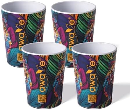 AWAVE Festival Becher Set multifunktional für Party- und Every-Day-Nutzung, 400 ml,-recycelbar, leicht und robust