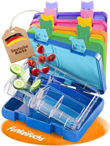 Kinder Brotdose Mondschein – Lila Fächer – 800ml – Schule & Kindergarten - BPA frei  
Kinder Brotdose Mondschein – Lila