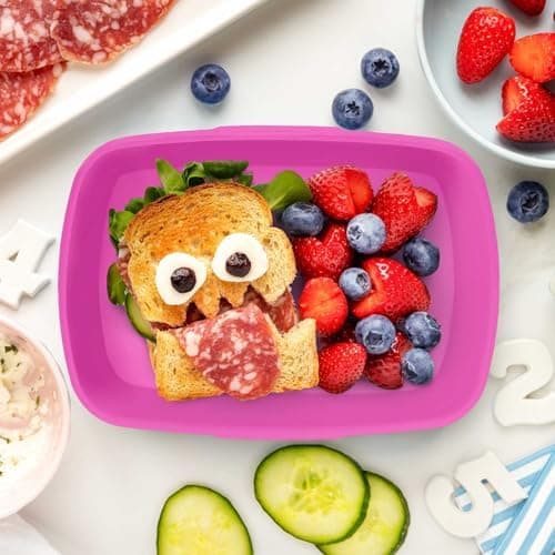 GRAVURZEILE Personalisiertes Magischer Wald Brotd Essbox für Kinder - Platzsparend stapelbar - Ideal für Schule & Kita -