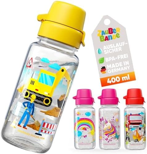 Trinkflasche Kinder auslaufsicher Regenbogen 400 ml Kohlensäure geeignet BPA-frei Tritan spülmaschinenfest Easy-Clean Ma