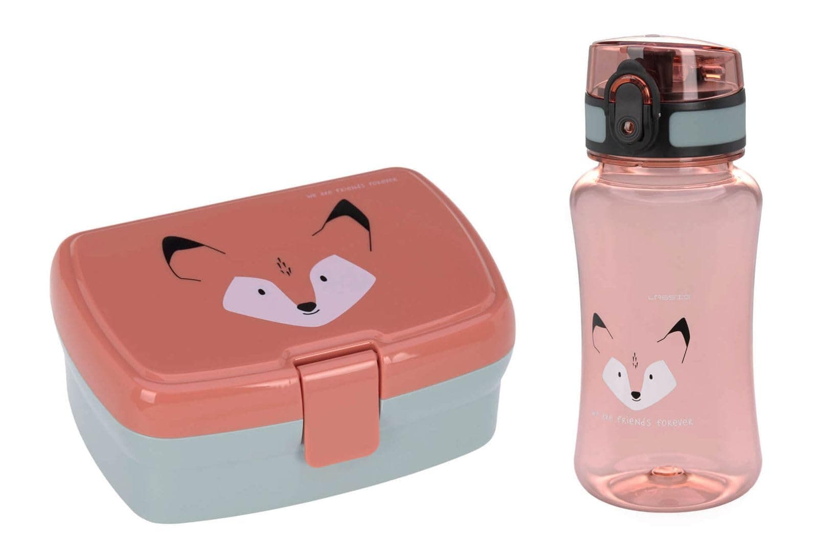 About Friends Fox LÄSSIG Brotdose & Trinkflasche Set - praktisch für Schultage und Arbeitszeiten
| About Friends Fox LÄ