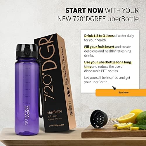 720°DGREE uberBottle Trinkflasche SoftTouch 500ml - Auslaufsicher, BPA-Frei - für Sport und Outdoor-Aktivitäten - Climat