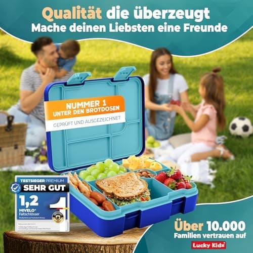 Kinder Brotdose mit Fächern Auslaufsicher & BPA frei
| Vesperbox Kinder Bento Box mit Fächern
| Frühstücksbox Kinder Br