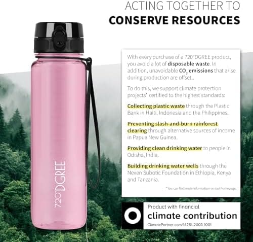 720°DGREE uberBottle Trinkflasche SoftTouch 500ml - Auslaufsicher, BPA-Frei - für Sport und Outdoor-Aktivitäten - Climat
