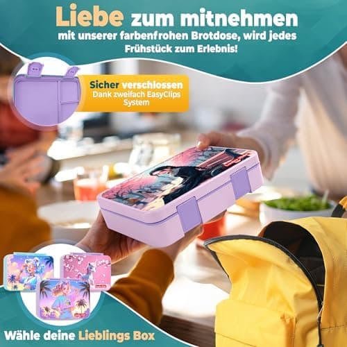 Kinder Brotdose mit Fächern Auslaufsicher & BPA frei
| Vesperbox Kinder Bento Box mit Fächern
| Frühstücksbox Kinder Br