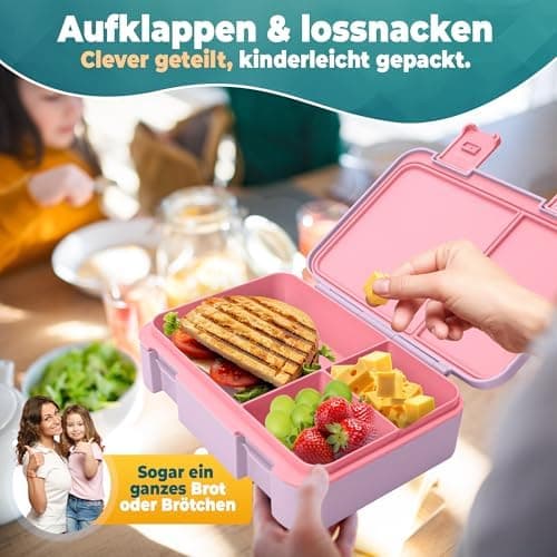 Kinder Brotdose mit Fächern Auslaufsicher & BPA frei
| Vesperbox Kinder Bento Box mit Fächern
| Frühstücksbox Kinder Br