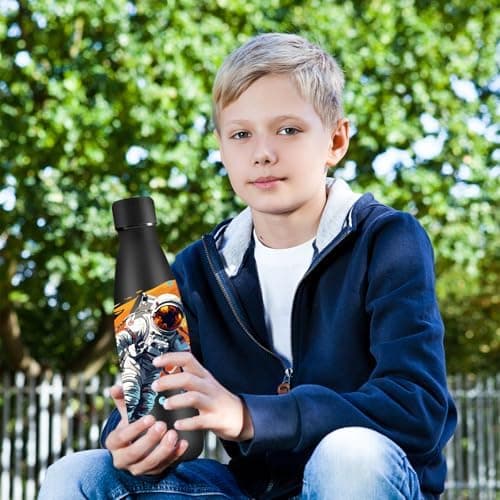 Grsta Trinkflasche 500ml, BPA-freie Edelstahlflasche für Kinder, ideale Wasserspeicherung bei Kalt&warm