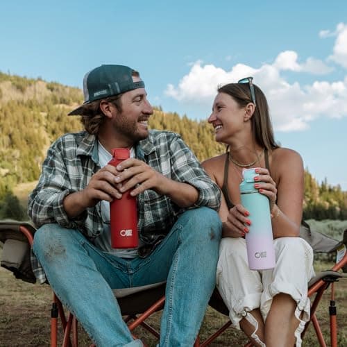 OISIZ Isolierte Edelstahl Trinkflasche 720ml für Outdoor Aktivitäten und Sport 100% auslaufsicher mit Vakuum-Technologie