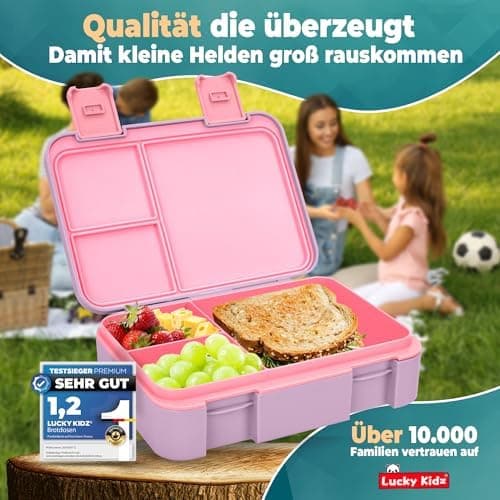 Kinder Brotdose mit Fächern Auslaufsicher & BPA frei
| Vesperbox Kinder Bento Box mit Fächern
| Frühstücksbox Kinder Br