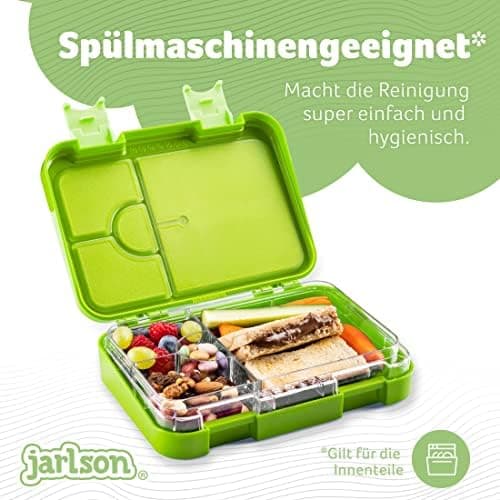 Jarlson® Brotdose Kinder mit Fächern - TONI Lunchbox - Auslaufdurchfall-Sicher – Jausenbox für Kindergarten und Schule -