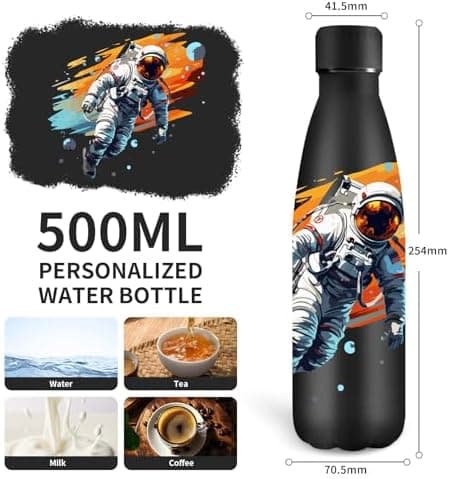 Grsta Trinkflasche 500ml, BPA-freie Edelstahlflasche für Kinder, ideale Wasserspeicherung bei Kalt&warm