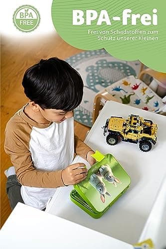 Jarlson® Brotdose Kinder mit Fächern - TONI Lunchbox - Auslaufdurchfall-Sicher – Jausenbox für Kindergarten und Schule -