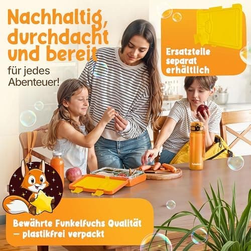 Kinder Brotdose Mondschein – Lila Fächer – 800ml – Schule & Kindergarten - BPA frei  
Kinder Brotdose Mondschein – Lila