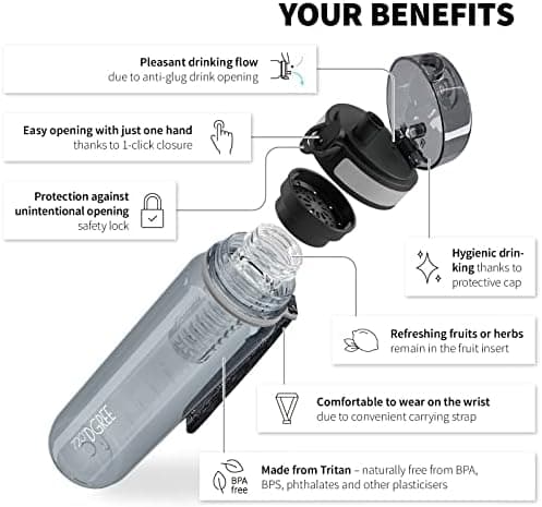 720°DGREE uberBottle Trinkflasche SoftTouch 500ml - Auslaufsicher, BPA-Frei - für Sport und Outdoor-Aktivitäten - Climat