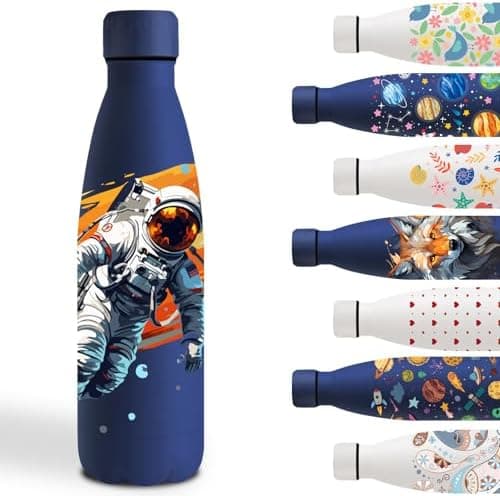 Grsta Trinkflasche 500ml, BPA-freie Edelstahlflasche für Kinder, ideale Wasserspeicherung bei Kalt&warm