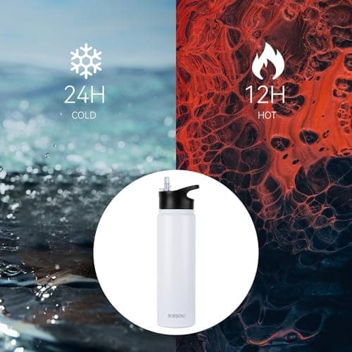 Edelstahl Trinkflasche 1.2L BPAfrei-Thermoskanne-Vakuum Doppelwandisolierung für Sport Campings-Reise-Kohlensäure Geeign