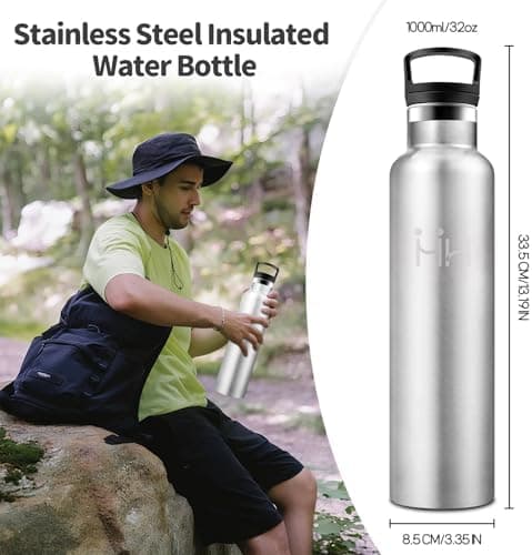 HoneyHolly Edelstahl Trinkflasche 500ML Kinder BPA-Frei Isoliert Thermoflasche